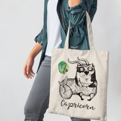 Αστείες Γάτες Ζώδια - Αιγόκερως (Τσάντα  Αγοράς) Αστείες Γάτες Ζώδια - Αιγόκερως (Τσάντα  Αγοράς)